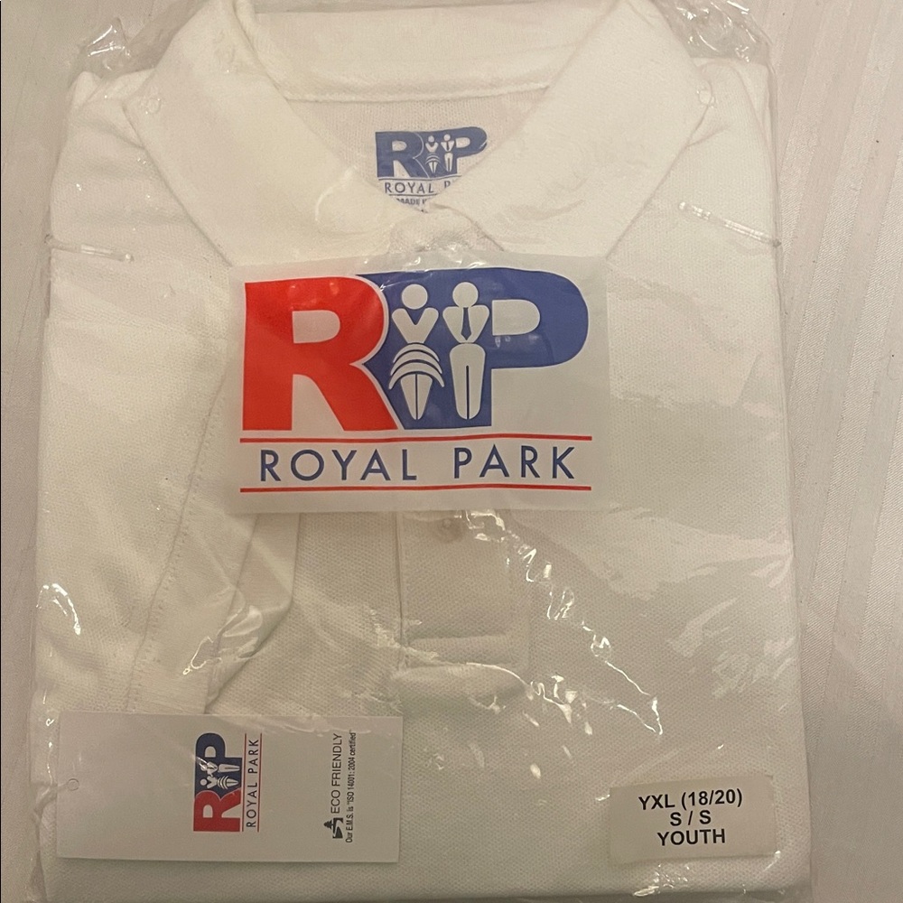 Youth White Polo Shirt
